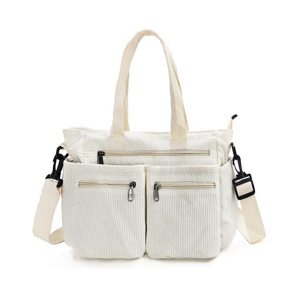 Cute Corduroy Tote Bags With Multiple Pockets Travel Shoulder Bags ^_^ - Picture 1 of 6